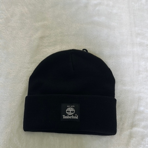 Timberland Jet Black Knit Beanie - Picture 1 of 4